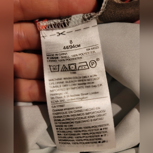 BANANA REPUBLIC Tropical Maxi Dress Size 8 - Picture 6 of 6